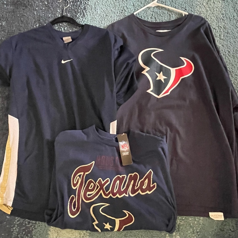BNWT lot 📦📦📦 of three men’s fan gear Texans